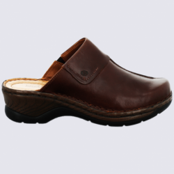 Mules Josef Seibel, mules confortables femme en cuir marron