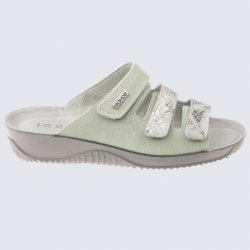 Mules Rohde, mules à bride velcro femme vert menthe