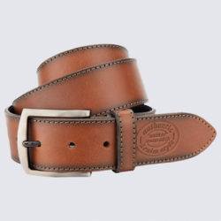 Ceinture Bernd Götz, ceinture pour homme en cuir cognac