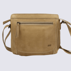 Sac à bandoulière Bear, sac à bandoulière Miley pour femme en cuir beige