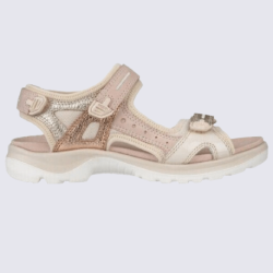 Sandales Ecco, sandales sportives femme en cuir beige