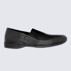 Pantoufles pour homme Erel Gilberto en cuir noir