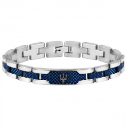 Bracelet Homme Acier Argenté Bleu - Maserati
