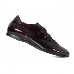 Derby en cuir vernis Moda Di Fausto tendance bordeaux