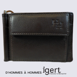 Porte cartes d'Hommes à Hommes, porte cartes et monnaie homme en cuir brun